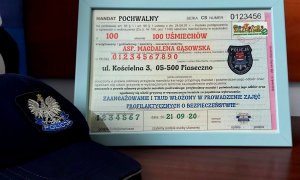 Otrzymany w podziękowaniu mandat pochwalny za ciekawą lekcję o bezpieczeństwie