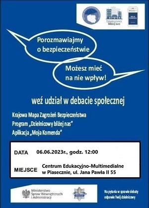 plakat promujący debatę społeczną