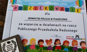 podziękowanie dla policjantów