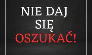 napis &quot;Nie daj się oszukać&quot; na czarnym tle