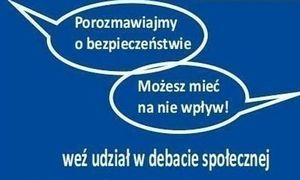 plakat zaproszenie na debatę społeczną