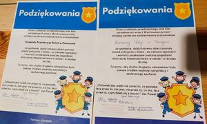 podziękowania dla policjantów