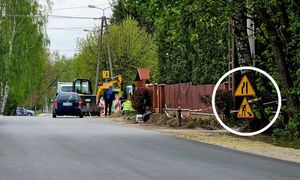 nieprawidłowe oznakowanie robót drogowych