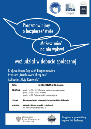 plakat na debatę społeczną