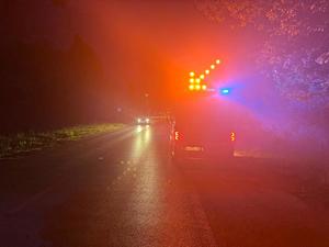 zdjęcie ze zdarzenia, rozbity motocykl