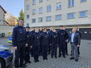 spotkanie komendanta z uczniami