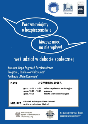 plakat na debatę społeczną