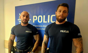 sierż. Norbert Duraj i st. post. Marcel Leśniewski