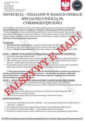 fałszywe wiadomości mailowe z logotypami Policji oraz Narodowego Banku Polskiego