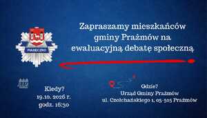 plakat z zaproszeniem na debate na którym jest wskazana lokalizacja oraz data i godzina spotkania. Dane te są dostępne w treści komunikatu